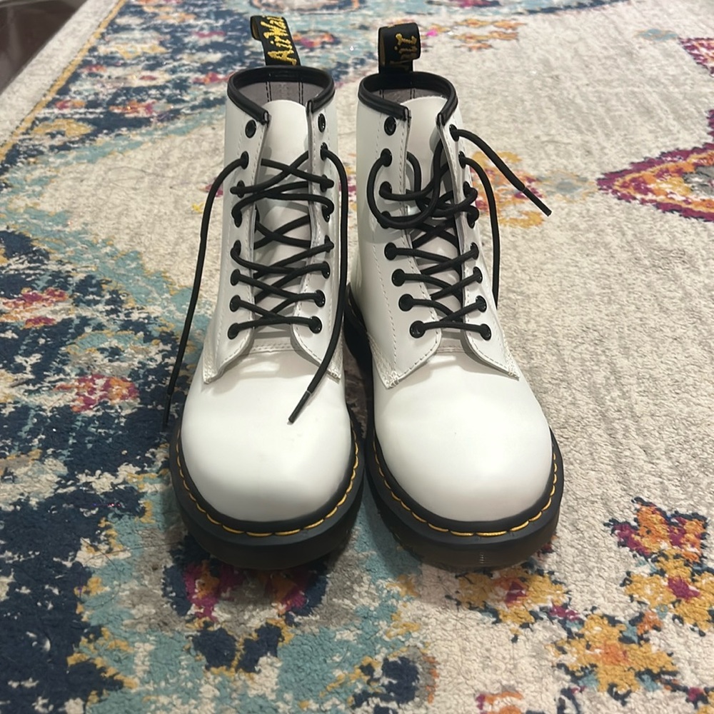 White size 7 Doc Martens